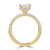 Pear Diamond Hidden Halo Three Row Pave Solitaire with Accents Engagement Ring in Yellow Gold (MVSLG1695-Y)
