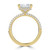 Princess Diamond Hidden Halo Three Row Pave Solitaire with Accents Engagement Ring in Yellow Gold (MVSLG1696-Y)