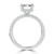 Radiant Diamond Hidden Halo Three Row Pave Solitaire with Accents Engagement Ring in White Gold (MVSLG1697-W)