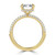 Radiant Diamond Hidden Halo Three Row Pave Solitaire with Accents Engagement Ring in Yellow Gold (MVSLG1697-Y)