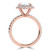Round Lab Created Diamond Halo Engagement Ring in Rose Gold with Accented Basket and Sides (MVSLG1698-R)