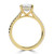 Cushion Lab Created Diamond Cathedral Hidden Halo  Solitaire with Accents Engagement Ring in Yellow Gold (MVSLG1700-Y)