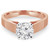 Round Lab Created Diamond Cathedral Solitaire Engagement Ring in Rose Gold (MVSLG1003-R)