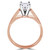 Round Lab Created Diamond Cathedral Solitaire Engagement Ring in Rose Gold (MVSLG1003-R)