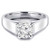 Round Lab Created Diamond Cathedral Solitaire Engagement Ring in White Gold (MVSLG1003-W)
