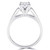 Round Lab Created Diamond Cathedral Solitaire Engagement Ring in White Gold (MVSLG1003-W)