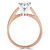 Princess Lab Created Diamond Cathedral Solitaire Engagement Ring in Rose Gold (MVSLG1004-R)