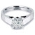 Princess Lab Created Diamond Cathedral Solitaire Engagement Ring in White Gold (MVSLG1004-W)