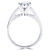 Princess Lab Created Diamond Cathedral Solitaire Engagement Ring in White Gold (MVSLG1004-W)