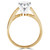 Princess Lab Created Diamond Cathedral Solitaire Engagement Ring in Yellow Gold (MVSLG1004-Y)