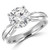 Round Lab Created Diamond Tapered Shank Solitaire Engagement Ring in White Gold (MVSLG1005-W)