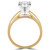 Princess Lab Created Diamond Wide Shank Solitaire Engagement Ring in Yellow Gold (MVSLG1008-Y)
