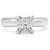 Princess Lab Created Diamond Tapered Cathedral Solitaire Engagement Ring in White Gold (MVSLG1012-W)