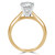 Round Lab Created Diamond Pinched Cathedral Solitaire Engagement Ring in Yellow Gold (MVSLG1014-Y)