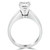 Round Lab Created Diamond Reverse Tapered Cathedral Solitaire Engagement Ring in White Gold (MVSLG1019-W)