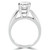 Princess Lab Created Diamond Pinched Cathedral Solitaire Engagement Ring in White Gold (MVSLG1020-W)