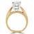 Princess Lab Created Diamond Pinched Cathedral Solitaire Engagement Ring in Yellow Gold (MVSLG1020-Y)