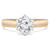 Round Lab Created Diamond Pinched Cathedral Solitaire Engagement Ring in Yellow Gold (MVSLG1025-Y)