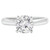 Round Lab Created Diamond Pinched Cathedral Solitaire Engagement Ring in White Gold (MVSLG1026-W)