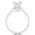 Round Lab Created Diamond Pinched Cathedral Solitaire Engagement Ring in White Gold (MVSLG1026-W)