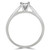 Princess Lab Created Diamond Tapered Cathedral V-Prong Solitaire Engagement Ring in White Gold (MVSLG1029-W)