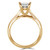 Princess Lab Created Diamond Cathedral V-Prong Solitaire Engagement Ring in Yellow Gold (MVSLG1040-Y)