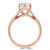 Round Lab Created Diamond Cathedral Trellis 6-Prong Solitaire Engagement Ring in Rose Gold (MVSLG1041-R)