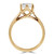 Round Lab Created Diamond Cathedral Trellis 6-Prong Solitaire Engagement Ring in Yellow Gold (MVSLG1041-Y)