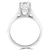 Round Lab Created Diamond Reverse Tapered Cathedral Trellis Solitaire Engagement Ring in White Gold (MVSLG1042-W)