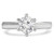 Round Lab Created Diamond Tapered Cathedral 6-Prong Solitaire Engagement Ring in White Gold (MVSLG1043-W)
