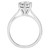 Round Lab Created Diamond Tapered Cathedral 6-Prong Solitaire Engagement Ring in White Gold (MVSLG1043-W)