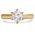 Round Lab Created Diamond Tapered Cathedral 6-Prong Solitaire Engagement Ring in Yellow Gold (MVSLG1043-Y)