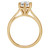 Round Lab Created Diamond Tapered Cathedral 6-Prong Solitaire Engagement Ring in Yellow Gold (MVSLG1043-Y)