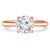 Round Lab Created Diamond Tapered Knife Edge Cathedral Solitaire Engagement Ring in Rose Gold (MVSLG1044-R)