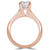 Round Lab Created Diamond Tapered Knife Edge Cathedral Solitaire Engagement Ring in Rose Gold (MVSLG1044-R)