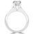 Round Lab Created Diamond Tapered Knife Edge Cathedral Solitaire Engagement Ring in White Gold (MVSLG1044-W)