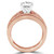 Round Lab Created Diamond Vintage Solitaire with Accents Engagement Ring and Wedding Band Set Ring in Rose Gold (MVSLG1045-R)