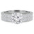 Round Lab Created Diamond Vintage Solitaire with Accents Engagement Ring and Wedding Band Set Ring in White Gold (MVSLG1045-W)