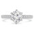 Round Lab Created Diamond High Set 6-Prong Solitaire with Accents Engagement Ring in White Gold (MVSLG1052-W)