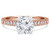 Round Lab Created Diamond 6-Prong Solitaire with Accents Engagement Ring in Rose Gold (MVSLG1053-R)