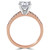 Round Lab Created Diamond 6-Prong Solitaire with Accents Engagement Ring in Rose Gold (MVSLG1053-R)