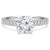 Round Lab Created Diamond 6-Prong Solitaire with Accents Engagement Ring in White Gold (MVSLG1053-W)