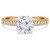 Round Lab Created Diamond 6-Prong Solitaire with Accents Engagement Ring in Yellow Gold (MVSLG1053-Y)