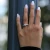 Round Lab Created Diamond Solitaire with Accents Engagement Ring in White Gold (MVSLG1058-W)
