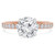 Round Lab Created Diamond Solitaire with Accents Engagement Ring in Rose Gold (MVSLG1069-R)