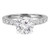 Round Lab Created Diamond Solitaire with Accents Engagement Ring in White Gold (MVSLG1077-W)