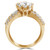 Round Lab Created Diamond Tapered 3 Row Halo Engagement Ring in Yellow Gold (MVSLG1084-Y)