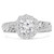 Round Lab Created Diamond Vintage Split-Shank Halo Engagement Ring in White Gold (MVSLG1086-W)