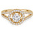 Round Lab Created Diamond Split-Shank Round Halo Engagement Ring in Yellow Gold (MVSLG1088-Y)