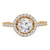 Round Lab Created Diamond Round Halo Engagement Ring in Yellow Gold (MVSLG1093-Y)